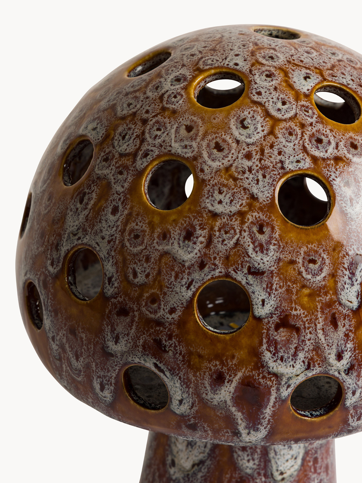 Decorazione in ceramica con led