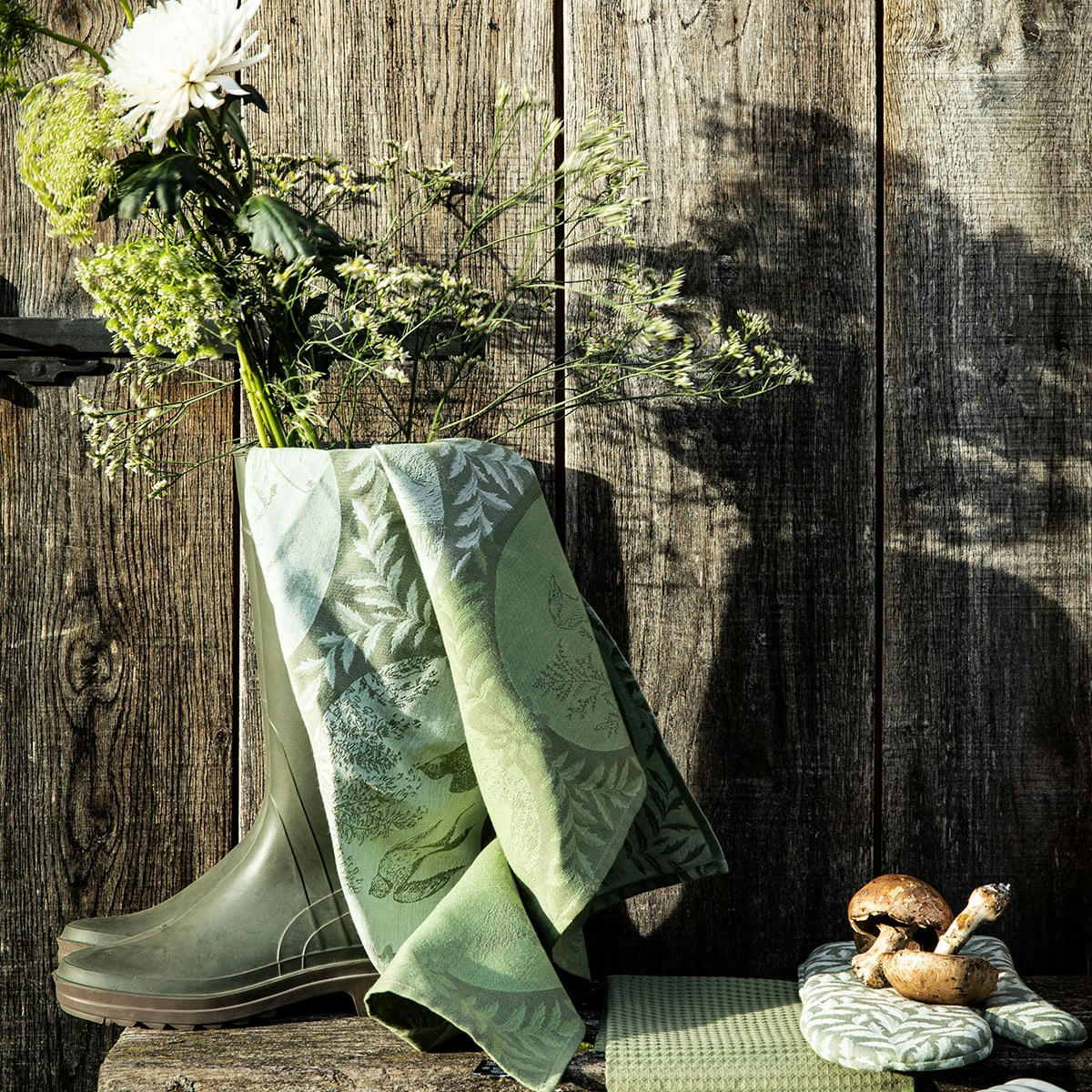 JOSÉPHINE - Torchon en coton herbe 60 x 80