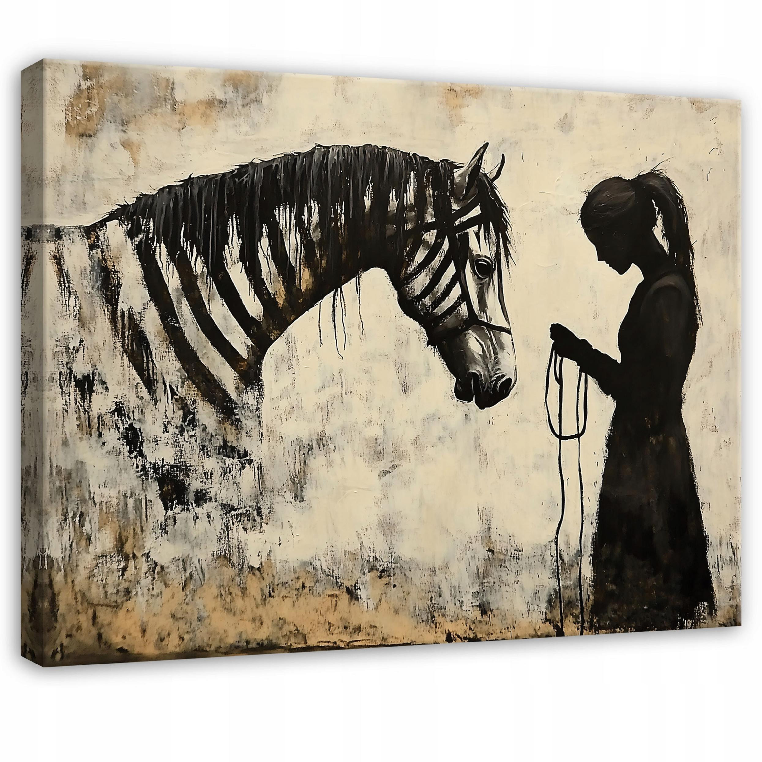 Obraz Abstrakcja Beżowy Banksy Zebra Do Sypialni Salonu Na Płótnie 60X40