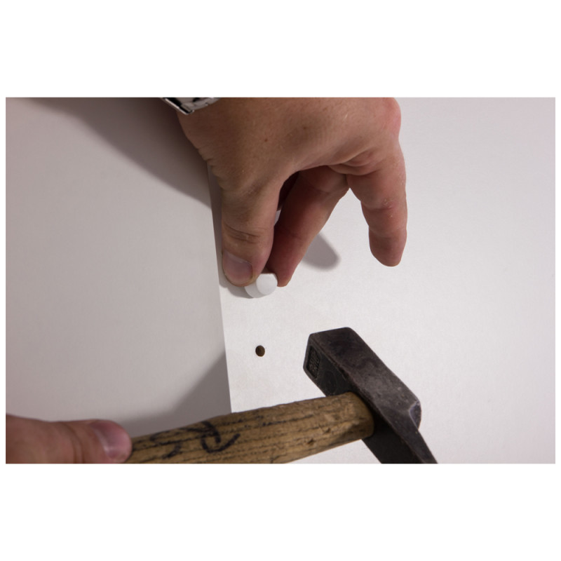 Taquet pour étagère à clouer blanc 16 x 12 mm 16 pièces TEKNIBOX