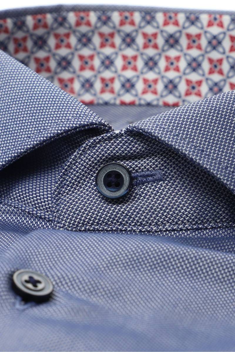ETERNA Performance Super Slim Tencel Hemd marine, Strukturiert