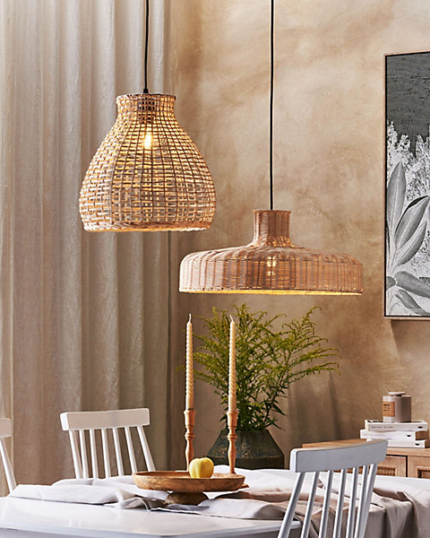 Lampe suspension TAMARIN Rotin Naturel