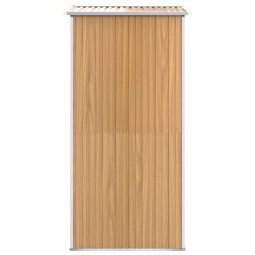 NNEVL Garden Shed Light Brown 192x108x223 cm Galvanised Steel