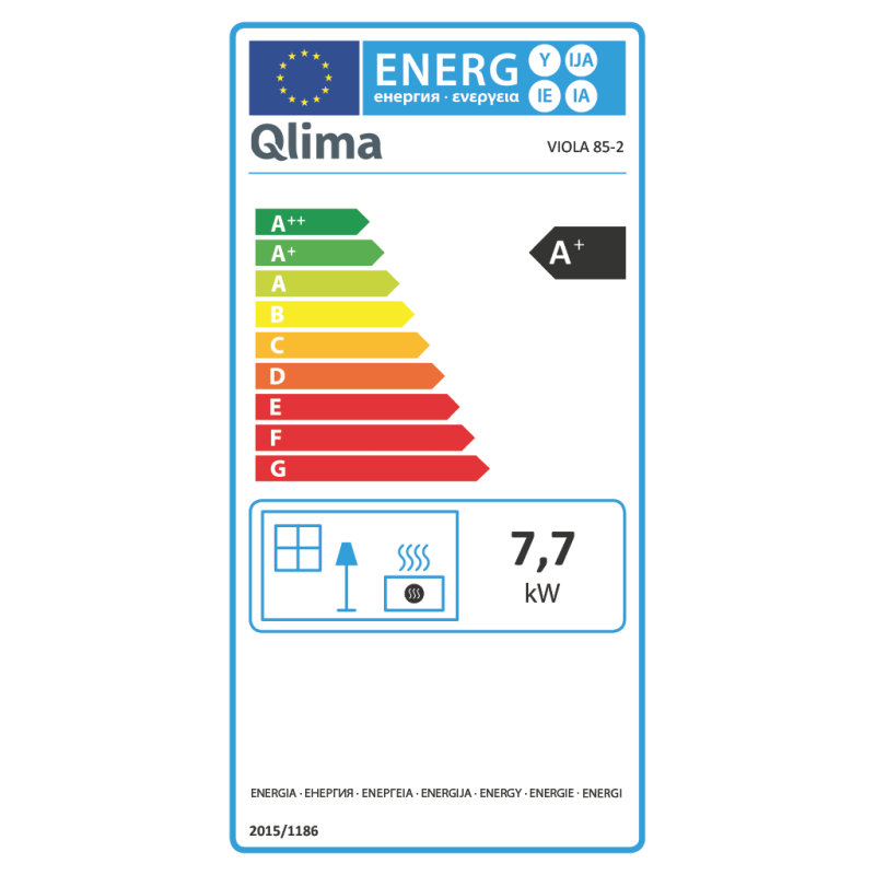 Poêle à pellets Viola 85S noir 7,7 kW QLIMA