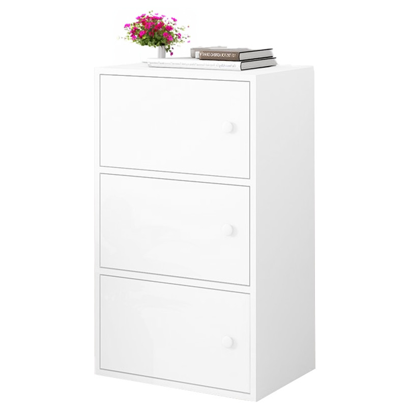 Pojemna komoda szafka biała skandynawska z półkami 78 cm