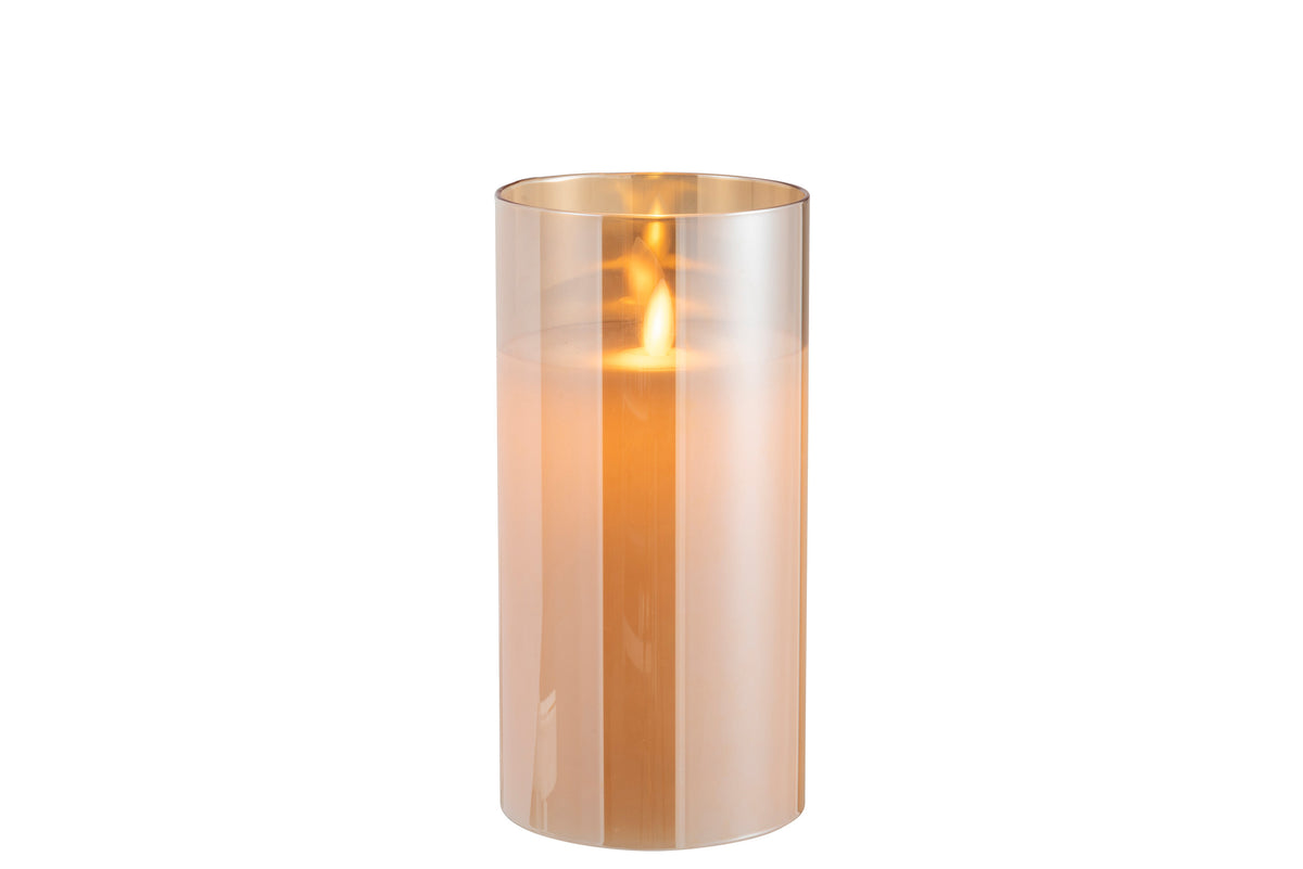 J-Line lamp Blinkend - glas - goud - medium - LED lichtjes
