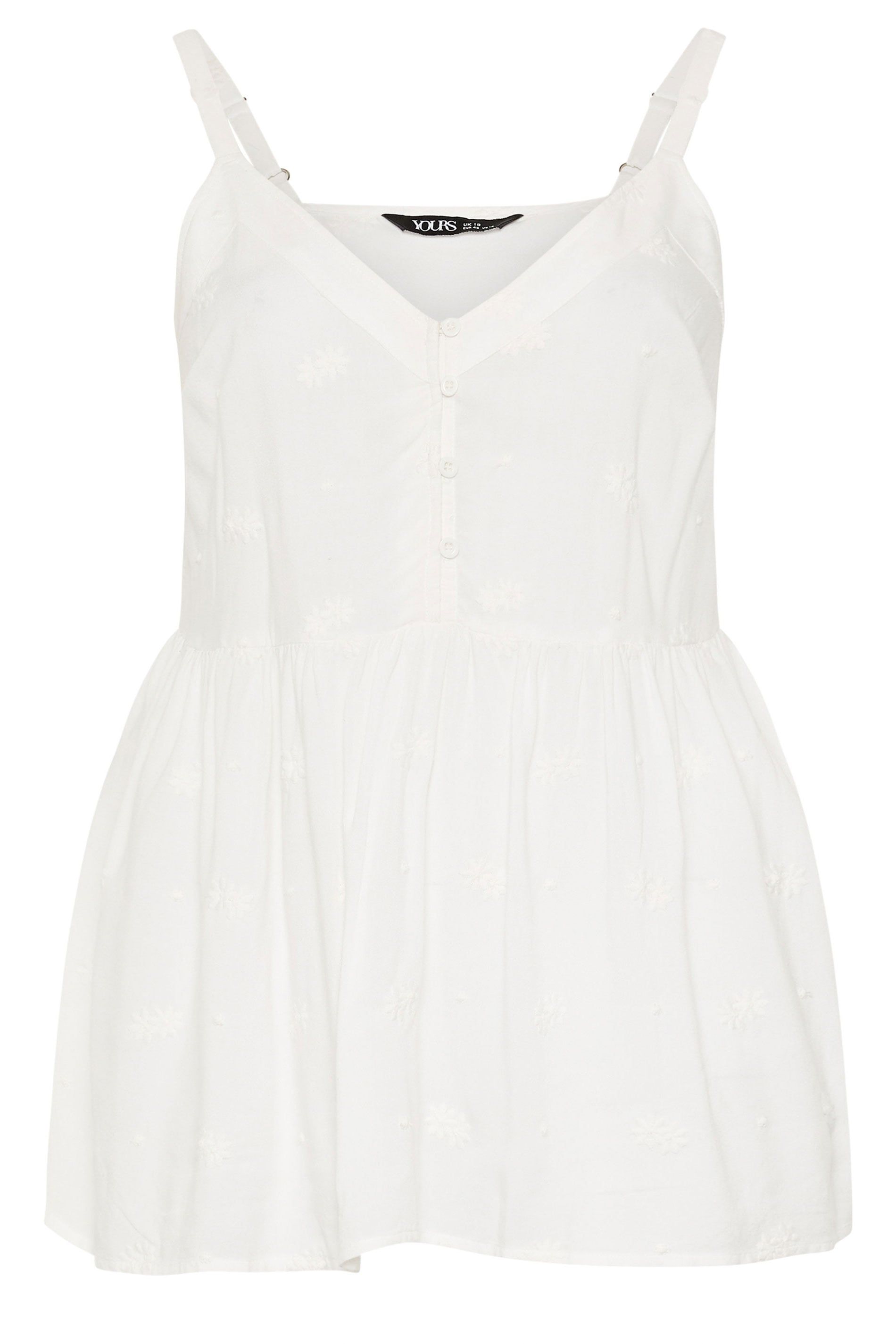 Yours Embroidered Floral Vest Top