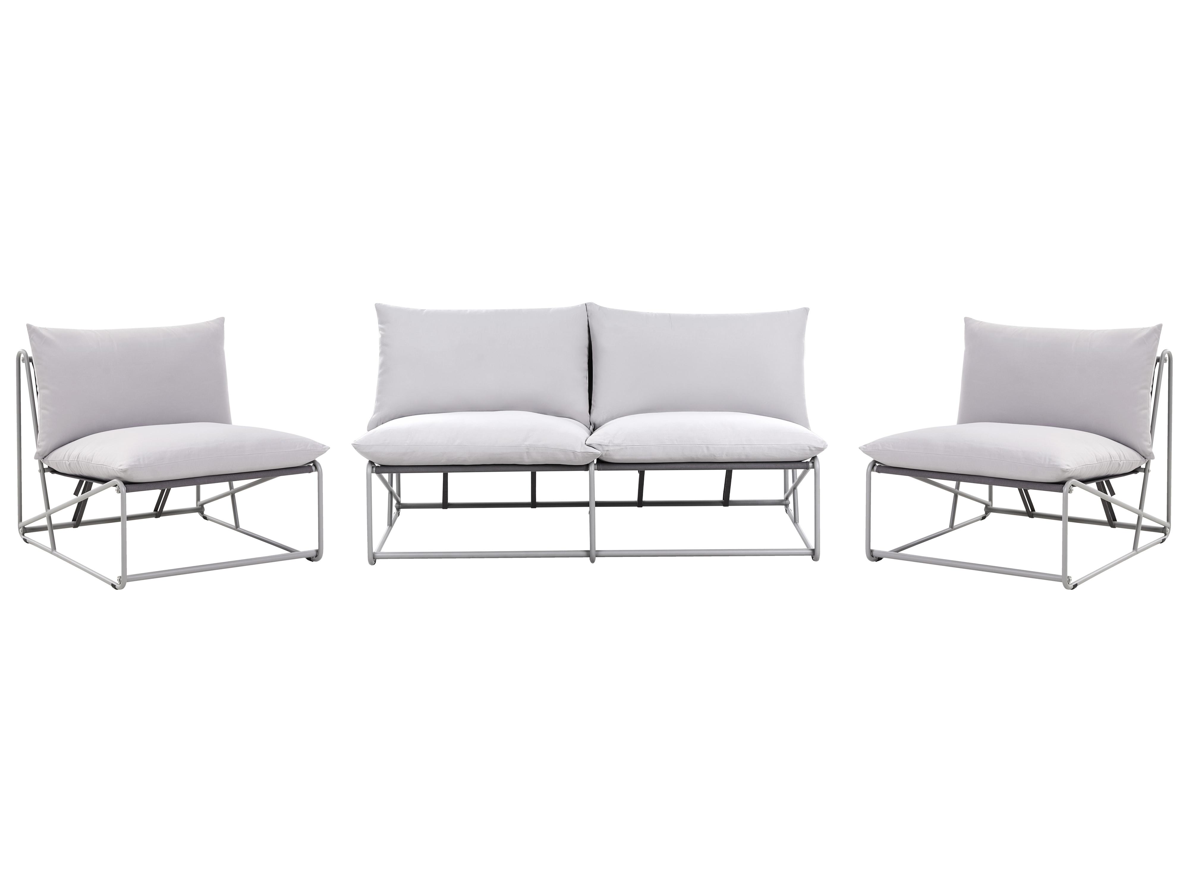 Garden Sofa Set 4 Seater PICO Metal Grey