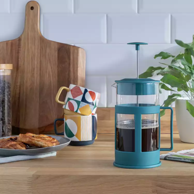 Habitat 8 Cup 1L Cafetiere - Teal