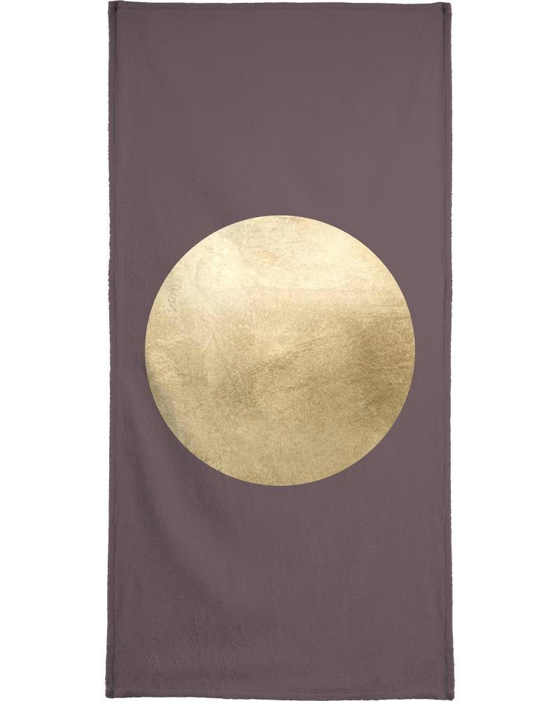 AU - Serviette de plage en éponge-velours en gris & marron 90x180