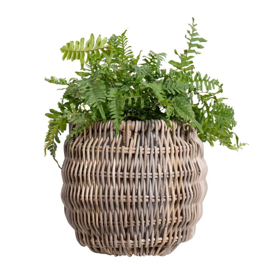 Bloempot Stephanie - rotan - naturel - 30x&Oslash;33 cm