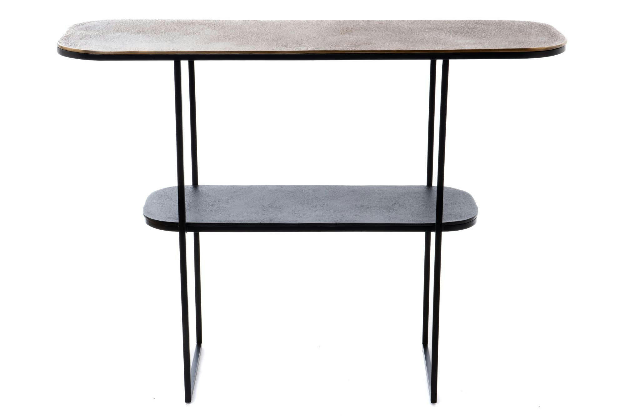 MILES - Console rectangulaire en fonte double plateau L116