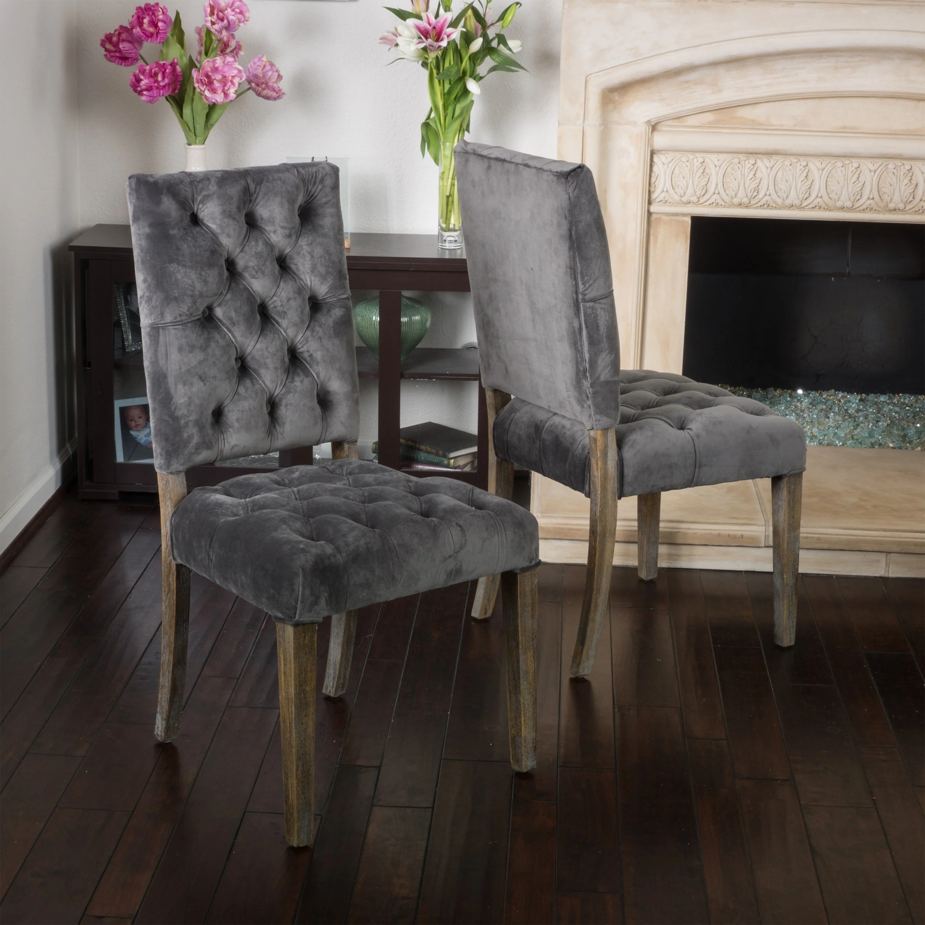 Kessler Tufted Dining Chairs by Christopher Knight Home