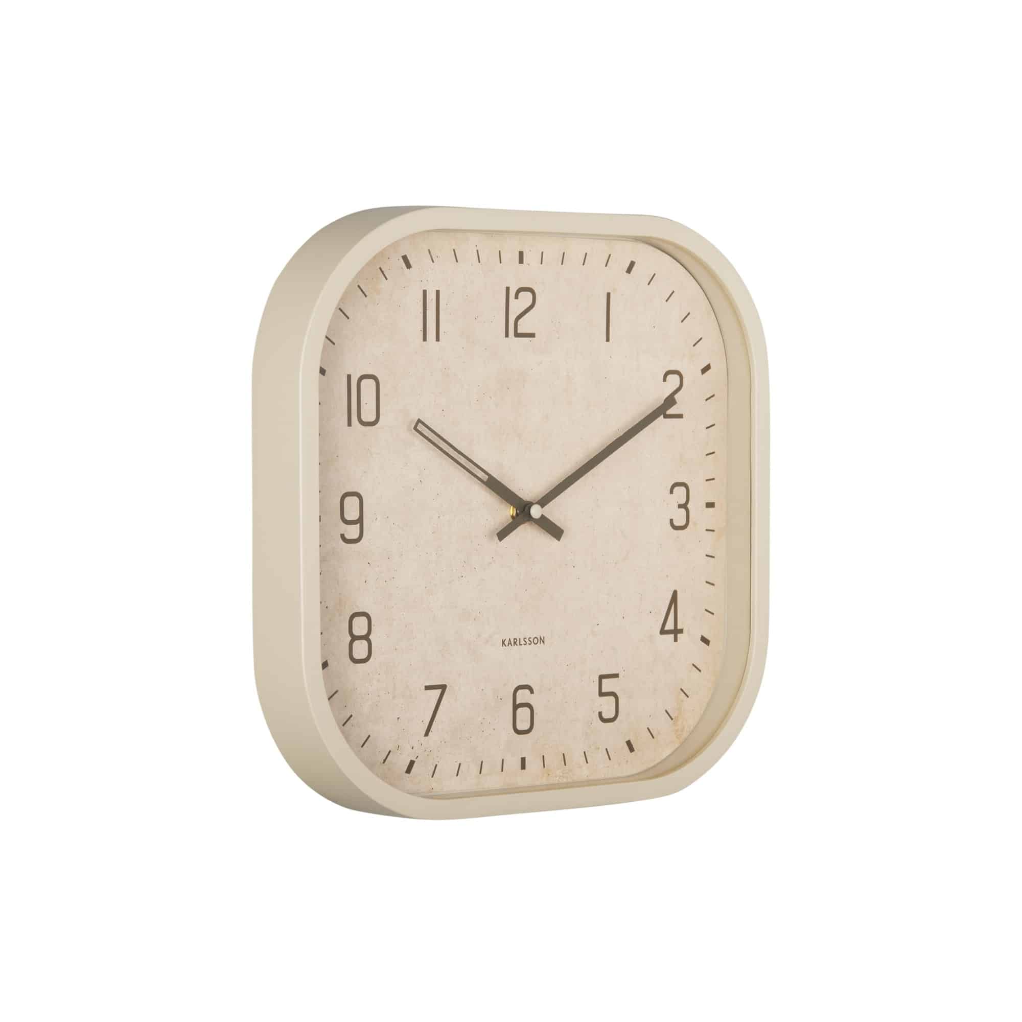 Karlsson wandklok Elemental Cuadrado - wit - Ø30cm