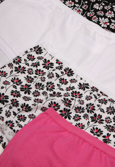 Womens 4pk Hot Pink Floral Shorts Briefs