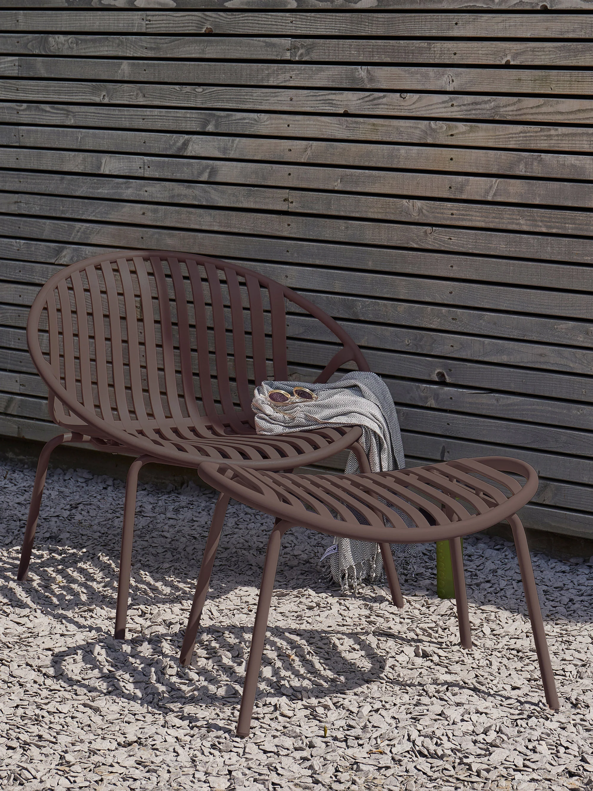 Gartenstuhl mit Hocker Bruce