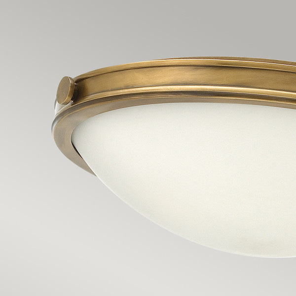 Plafonstary mosiądz-biały okrągły 34,6cm Collier 2xE27x40W IP20 Hinkley