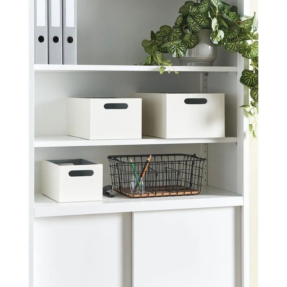 LARSA - Opbergdozen set van 3 - Beige - Kunstleer