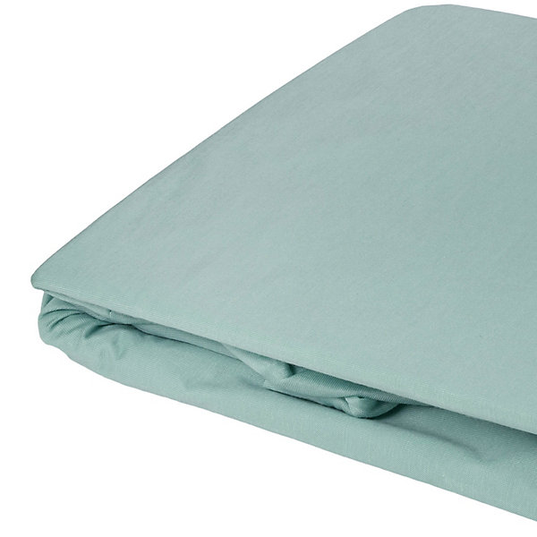Drap housse élastiqué en 100% coton peigné (160x200 cm - Bleu)