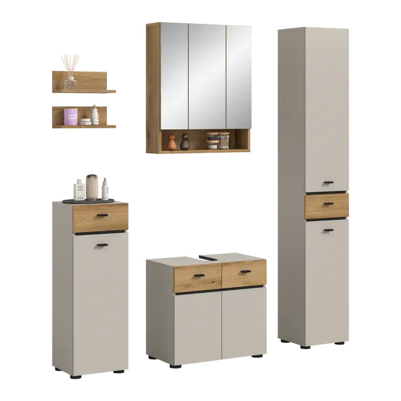 Badschrank 5-teilig Aqua