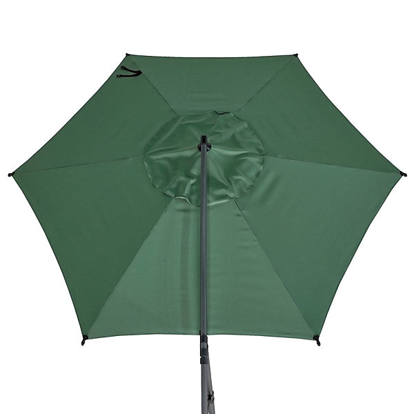 Parasol déporté rond Manoa 3m vert olive - Hespéride
