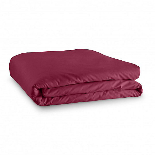 Housse de couette unie Rouge 260 x 240 cm / 100% Coton / 57 Fils/cm² pour lit 2 places 