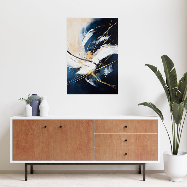 Naklejka samoprzylepna Feeby Abstrakcja niebieski beżowy 20x30