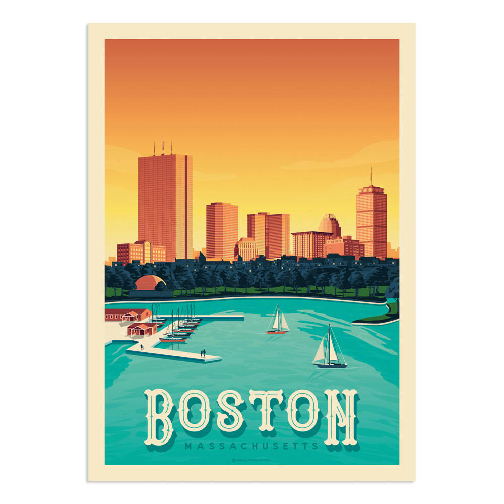 - Affiche Boston  50x70 cm