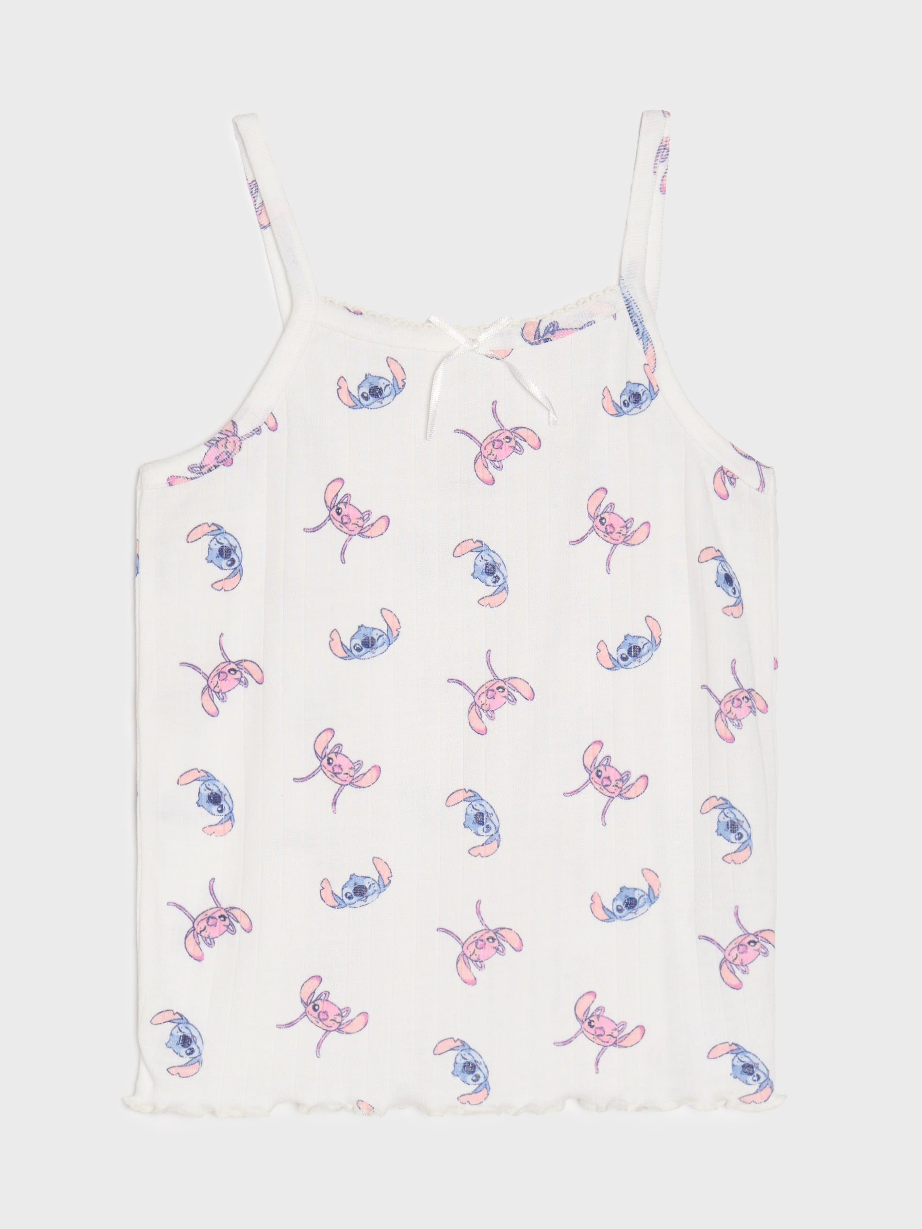 Piżama na ramiączkach z ozdobnymi wstążkami Stitch