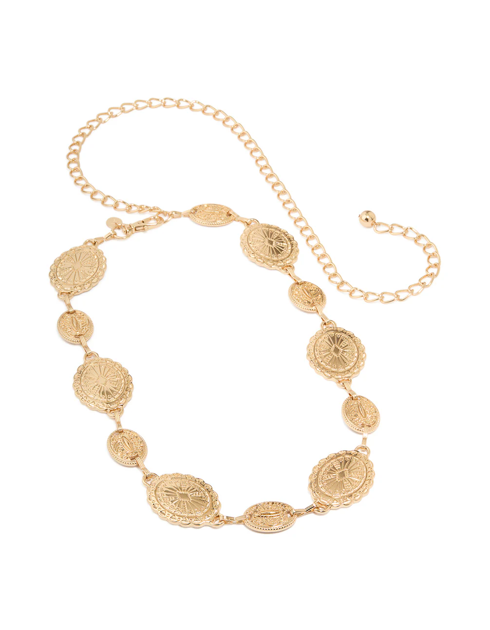 Gold Western Oval Belt