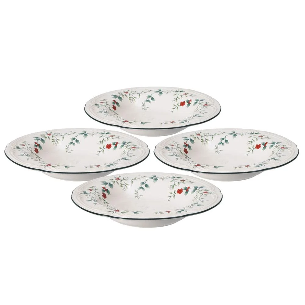 Winterberry® Set of 4 Rim Soup Bowls