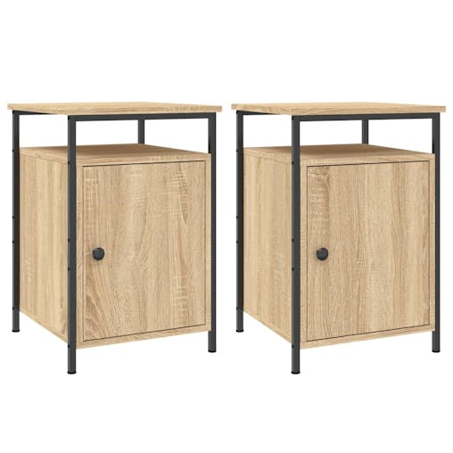 NNEVL Bedside Cabinets 2 pcs Sonoma Oak 40x42x60 cm Engineered Wood