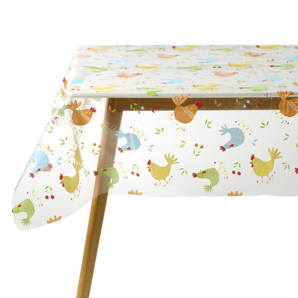 Toile cirée au mètre collection été motifs coqs 140cm