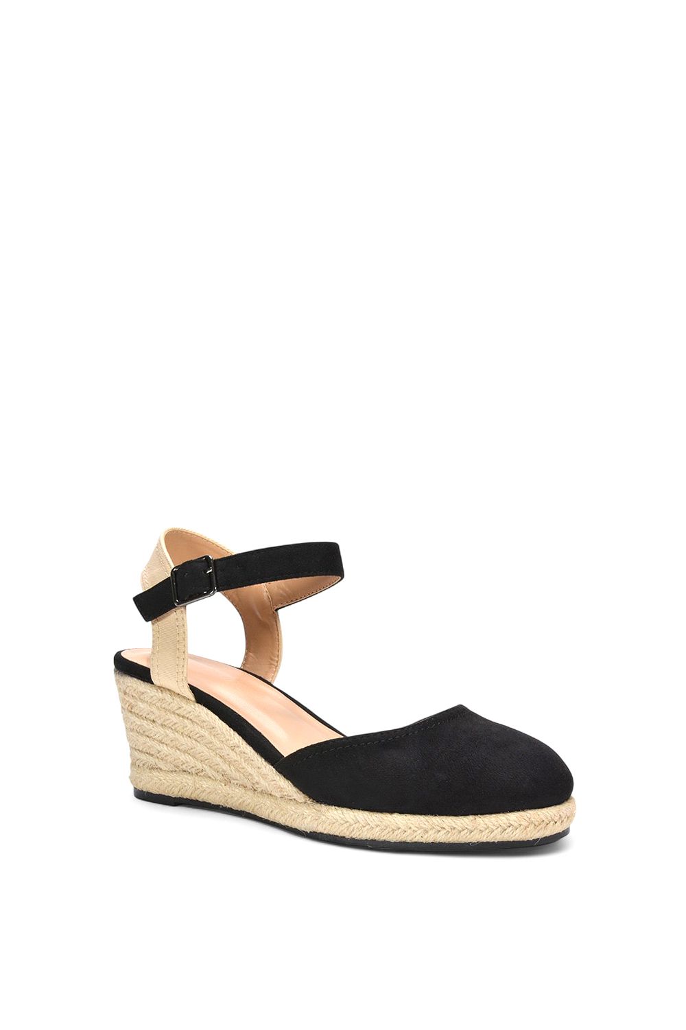 XY London Joey' Espadrille Platform Wedges With Closed Toe
