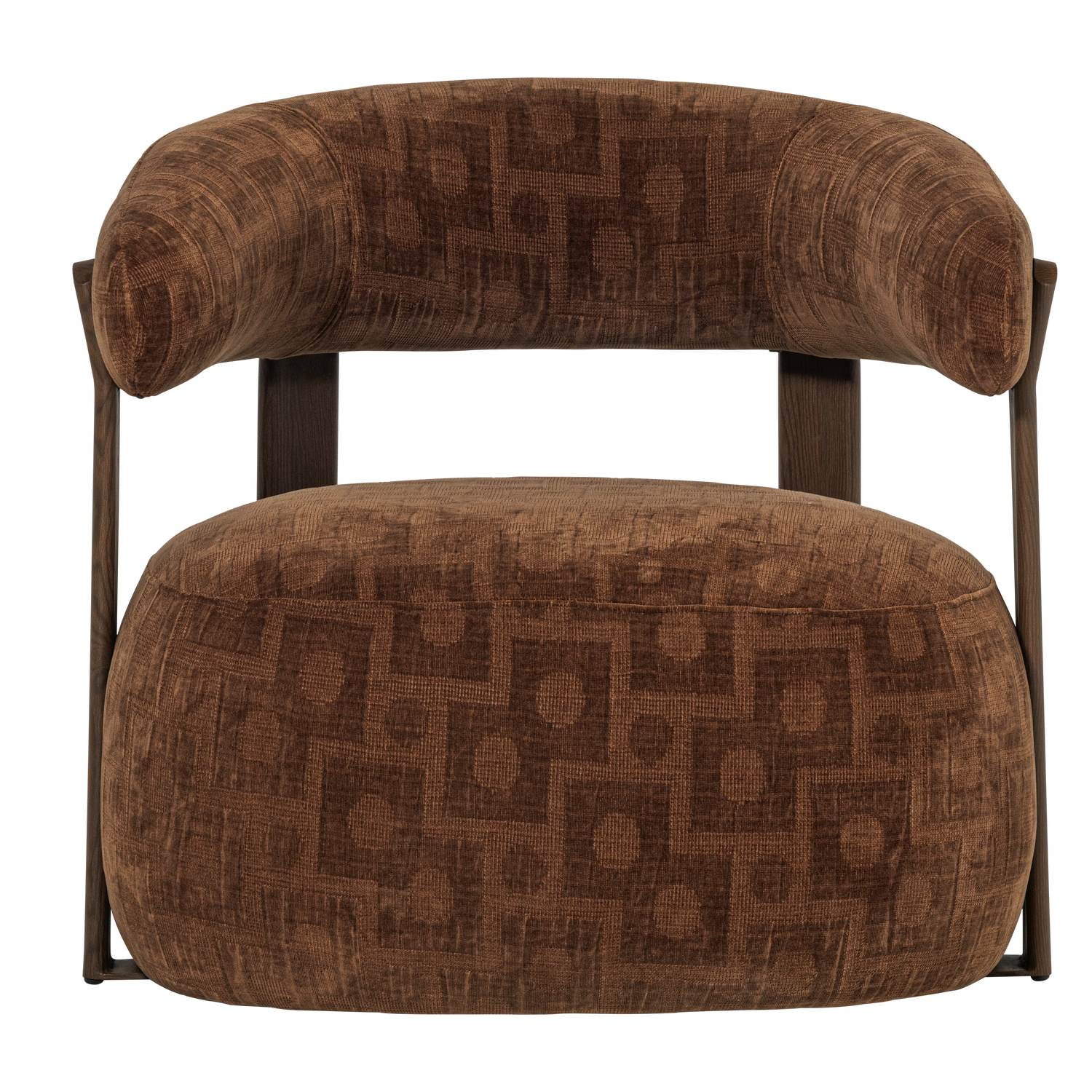 WOOOD fauteuil Foon - Structuurstof - Bruin - 78x82x73
