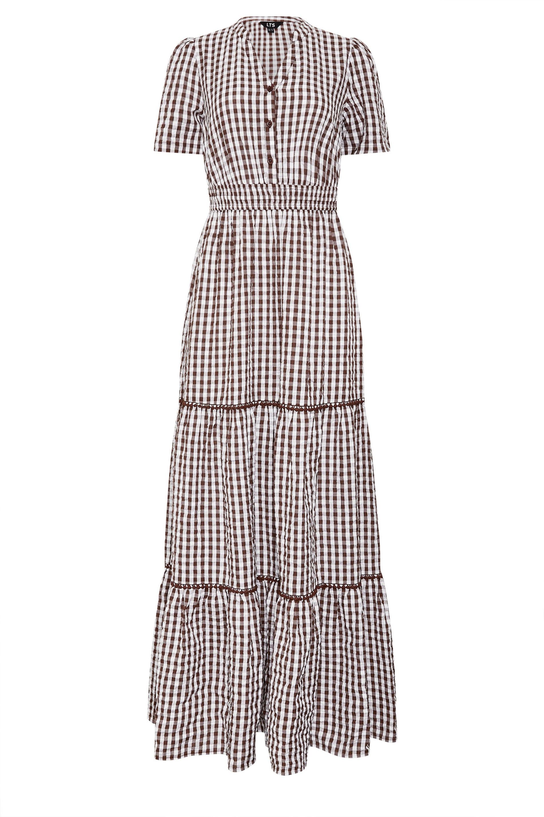 Long Tall Sally Tall Gingham Cotton Maxi Dress