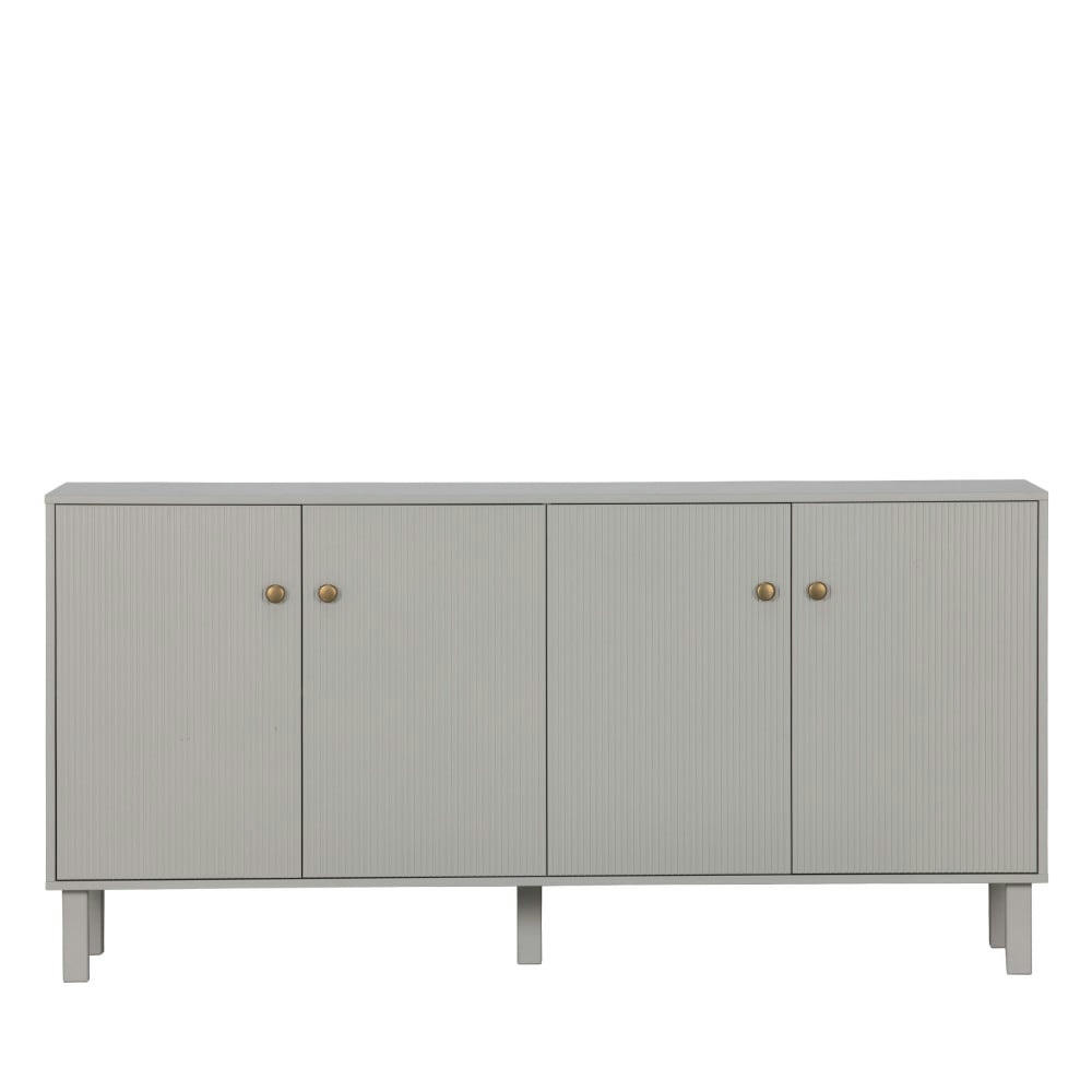 MADU - Buffet 2 portes en bois L160cm gris clair