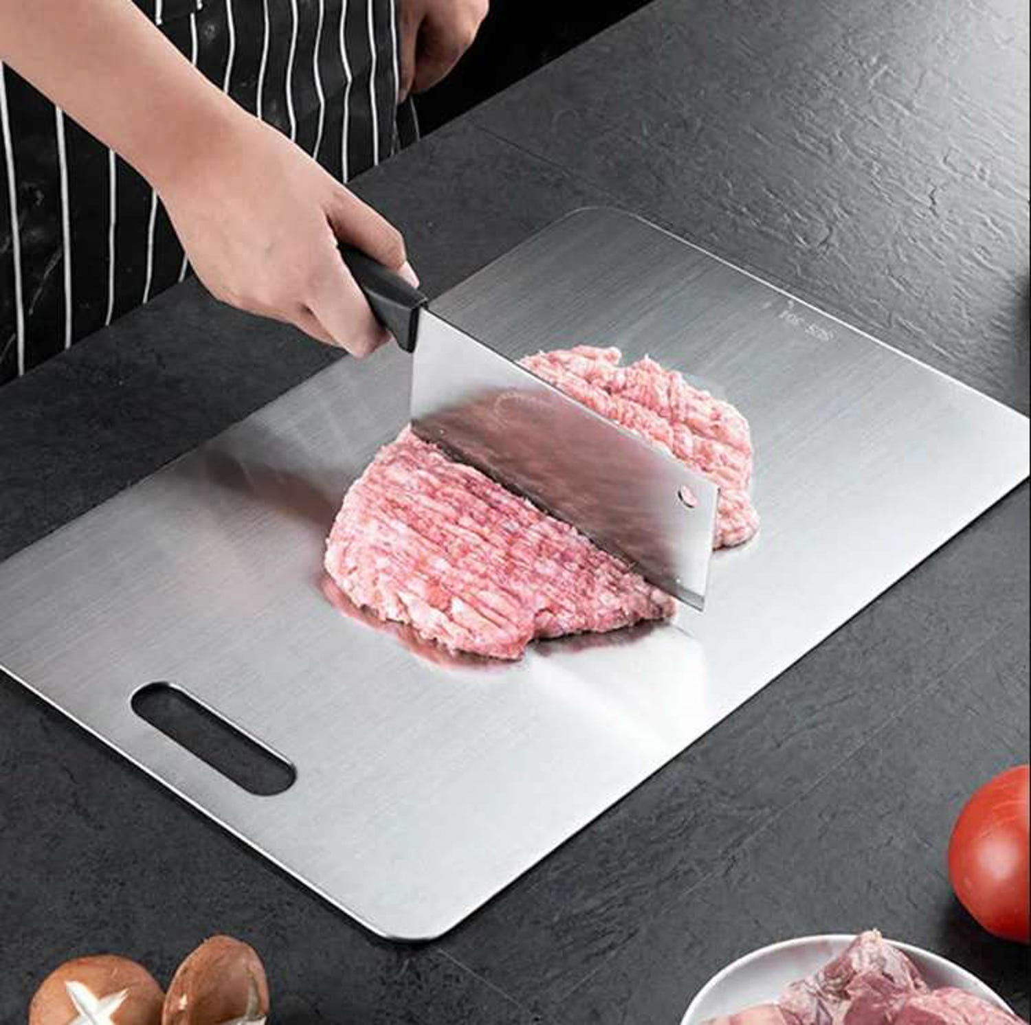 Servizio 3 taglieri in acciaio inox