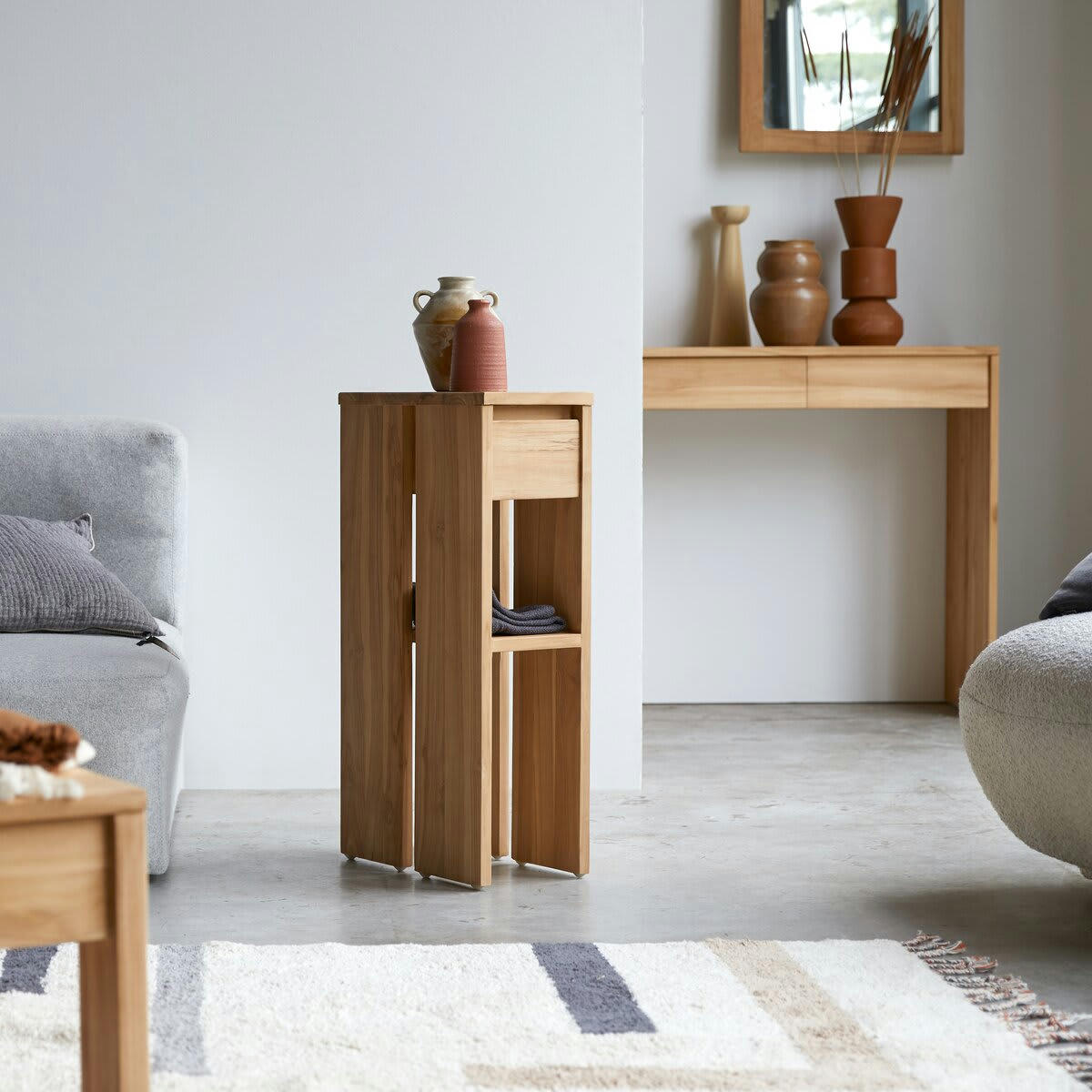 EDEN - Bout de canapé en teck massif