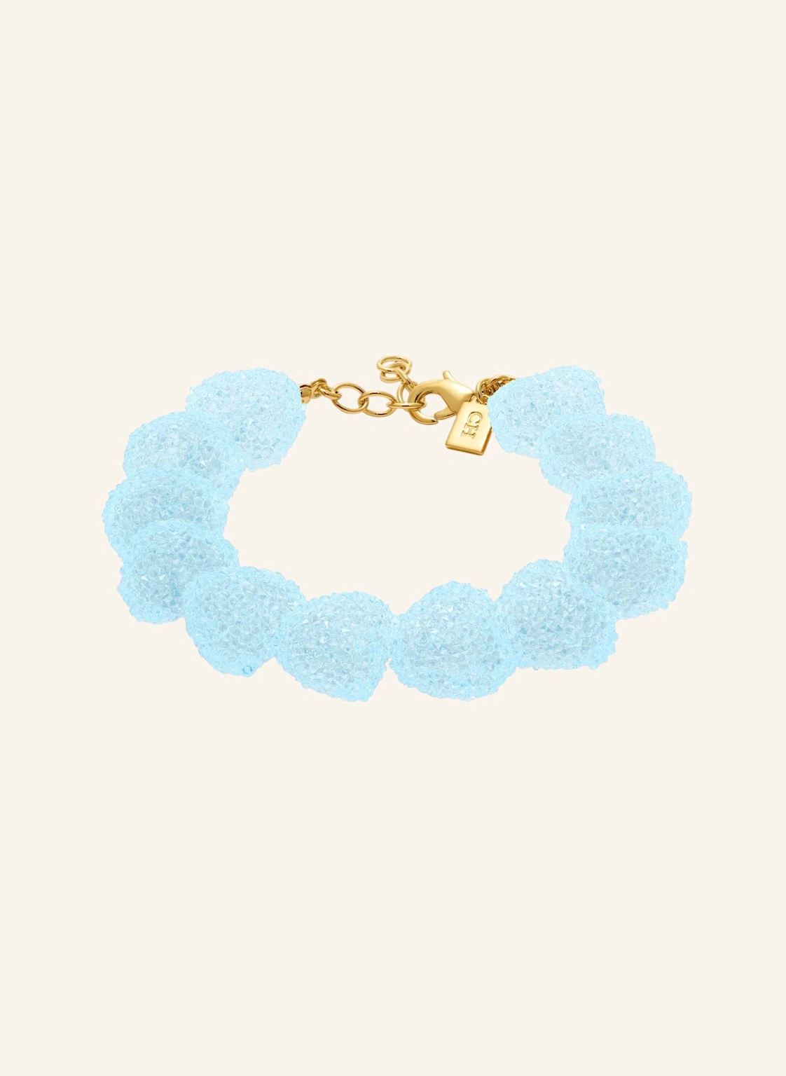 CRYSTAL HAZE Armbänder JELLY HEART BRACELET BABY BLUE by GLAMBOU