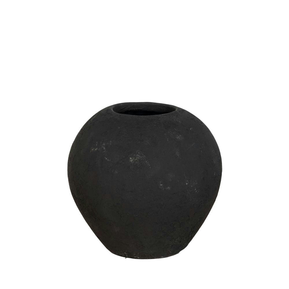 HORTA - Vase en terre cuite H16cm noir