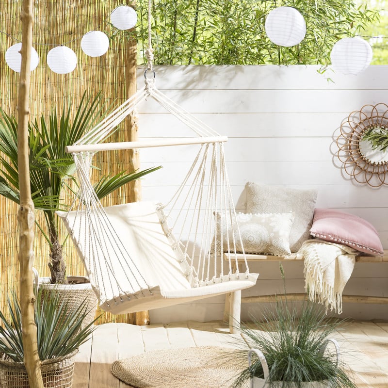 Vloerkleed riet - bruin - 87 cm