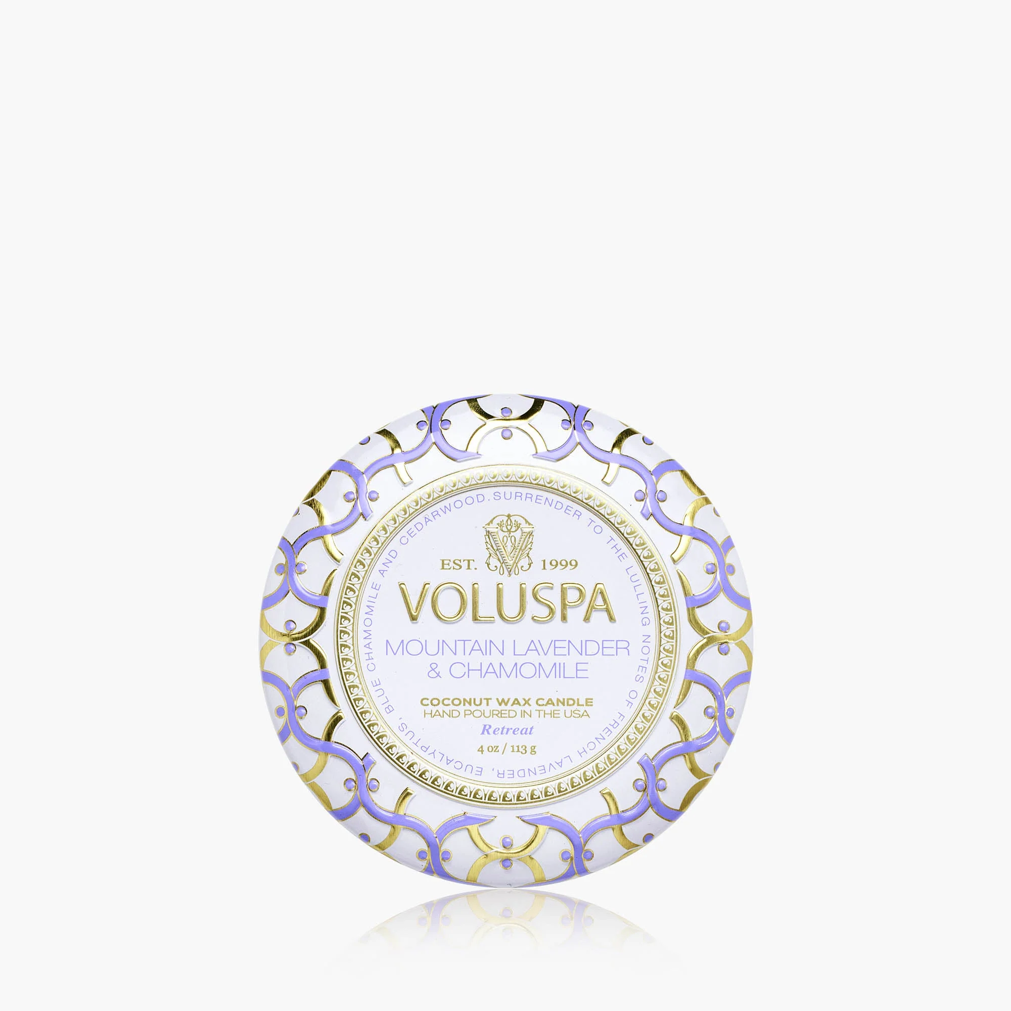 Mountain Lavender & Chamomile - Mini Tin Candle