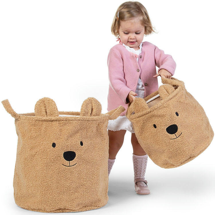 - Panier de rangement Teddy beige (40 x 40 cm)