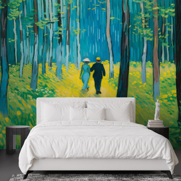 Feeby Fototapeta, Para w lesie - V. van Gogh 150x105