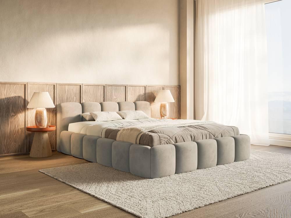 Bedframe Chloe laag 180 x 200 cm velvet met opbergruimte