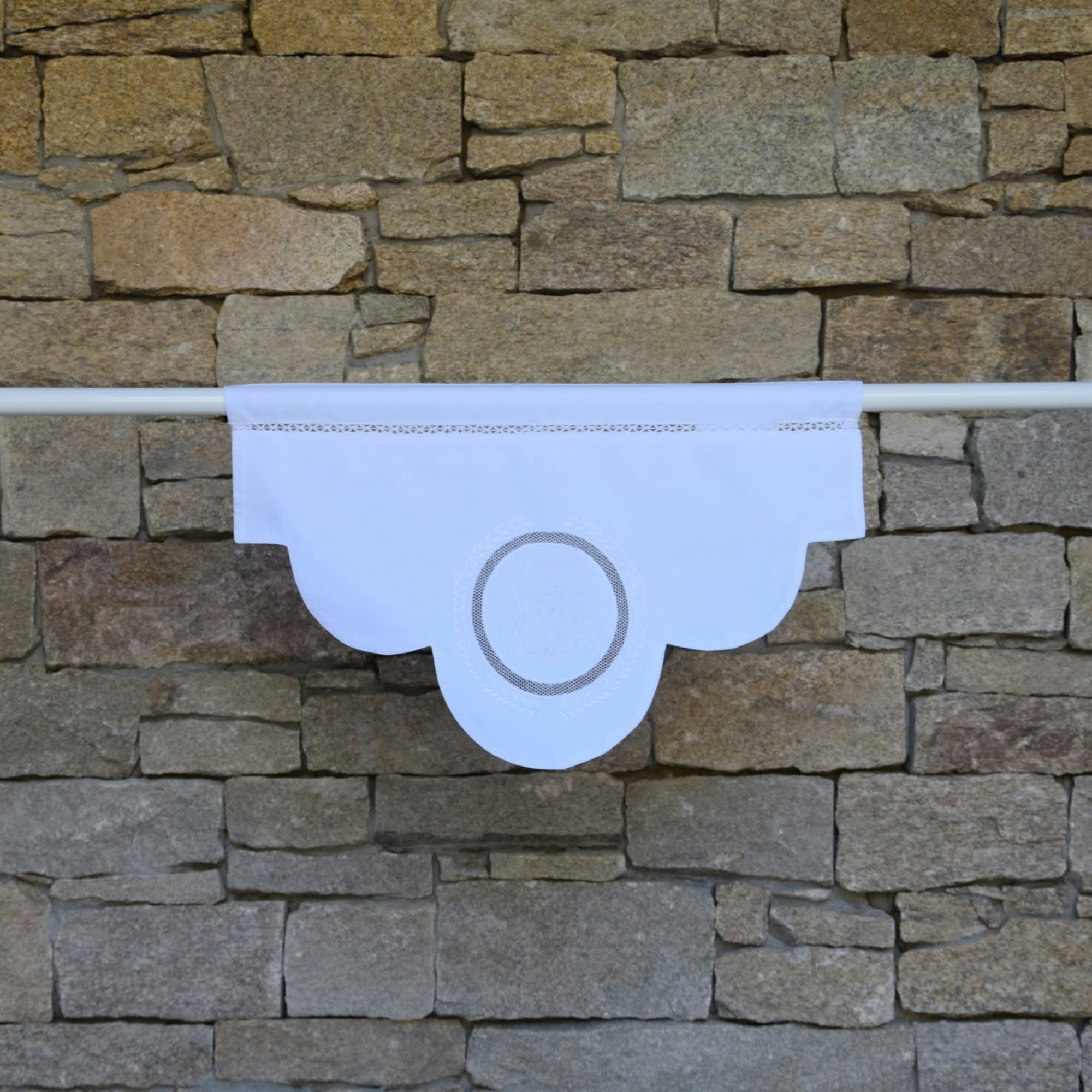 LA BAULE - Cantonnière avec monogramme 45X25 CM