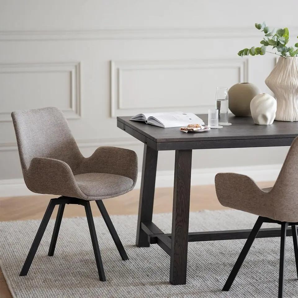 Rowico Home Norwell Draaibare Eetkamerstoel Beige - Met Armleuning