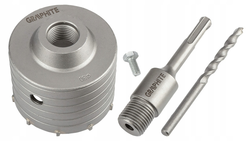 Otwornica widiowa 80mm adapter SDS  wiertło pilotujące