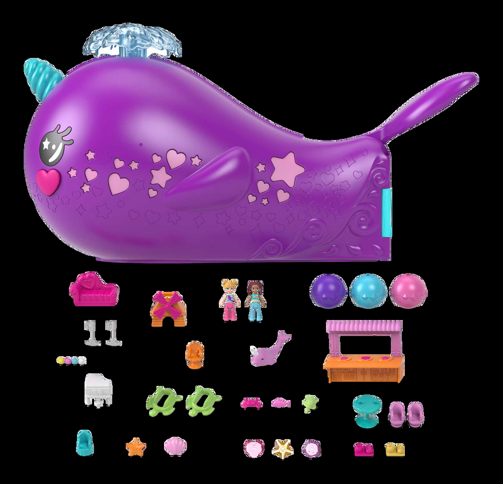 Polly Pocket Sparkle Cove Narwhal Boat